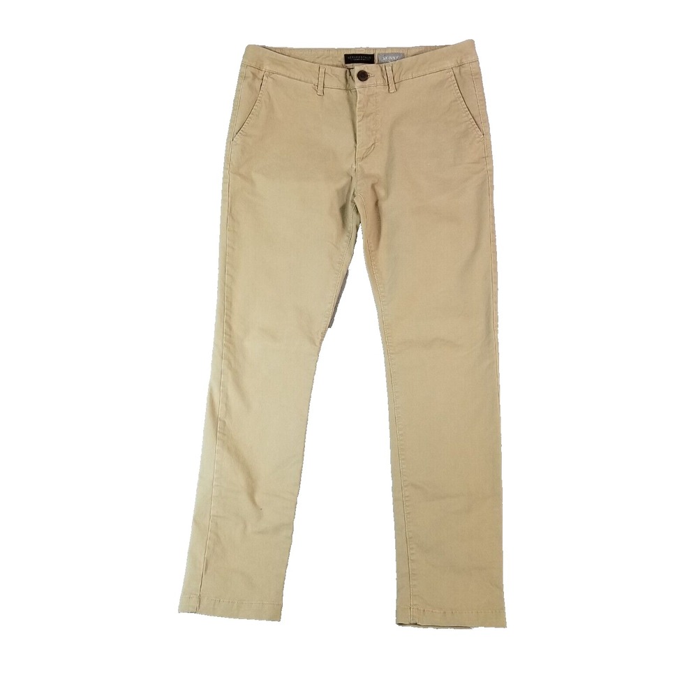 Aeropostale pants men's 34x34 tan beige slim straight flex straight khaki Chino